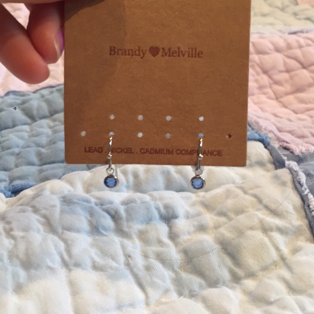 ON HOLD Brandy Melville silver/blue drop earrings